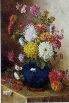 Floral, beautiful classical still life of flowers.111